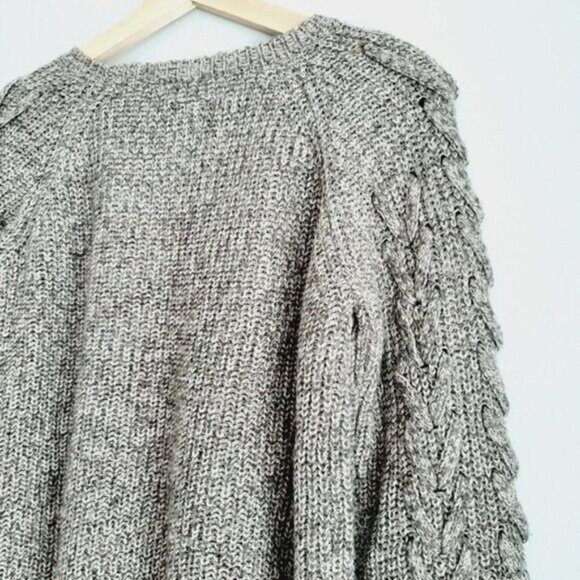 ICHI Denmark Anubis Crewneck Pullover Knit Sweater Gray Sz S - Picture 9 of 13